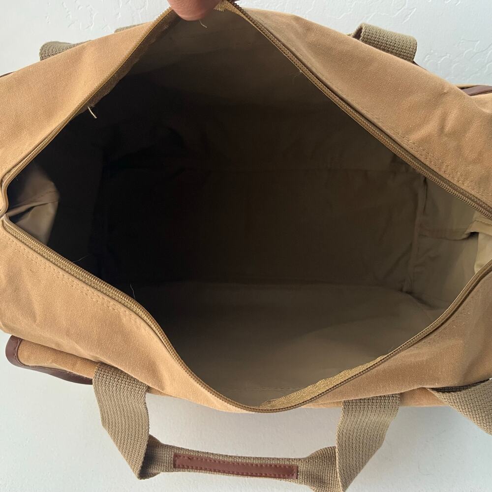 Vintage Ralph Lauren Canvas Crossbody Safari Messenger Bag Tan Neutral Old Money - Picture 11 of 16